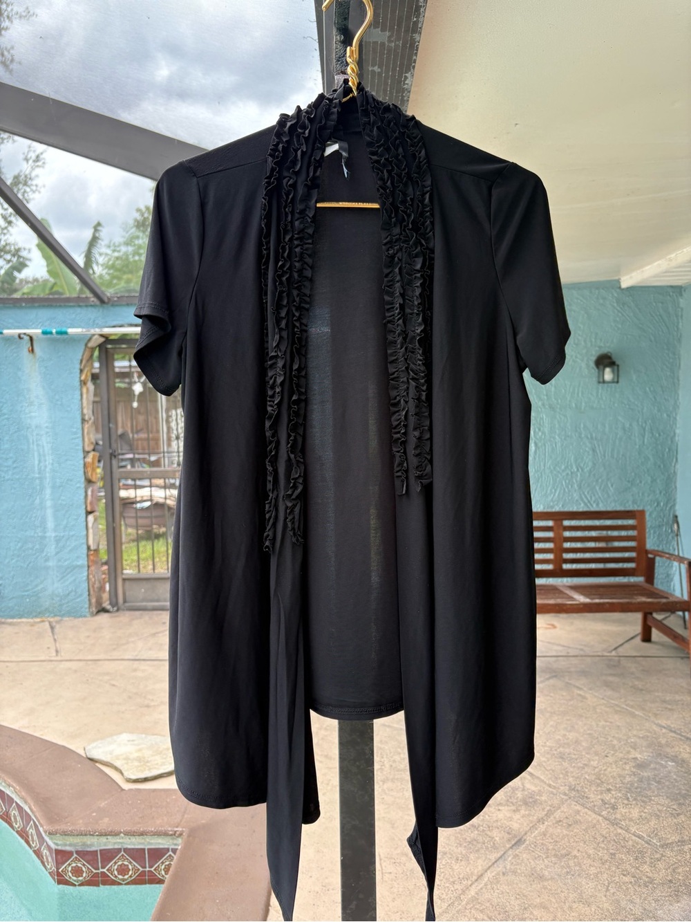 NIC&DOM Women’s Black Draped Shrug Size L